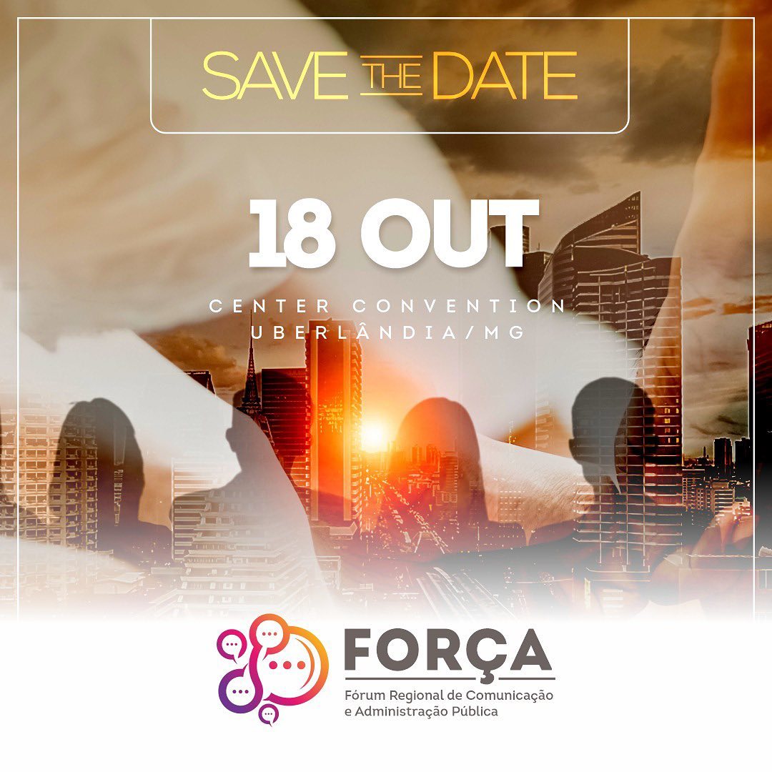 Folder do evento FORÇA da Ademinas/MG, que acontecerá em 18 de outubro de 2023 no Center Convention Uberlândia.