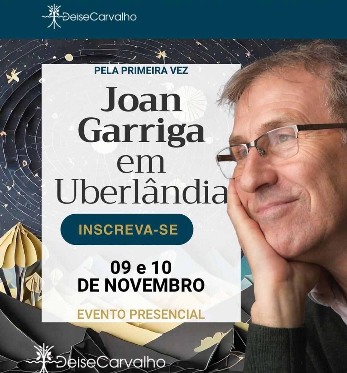 Workshop O Bom Amor com Joan Garriga pela primeira vez em Uberlândia