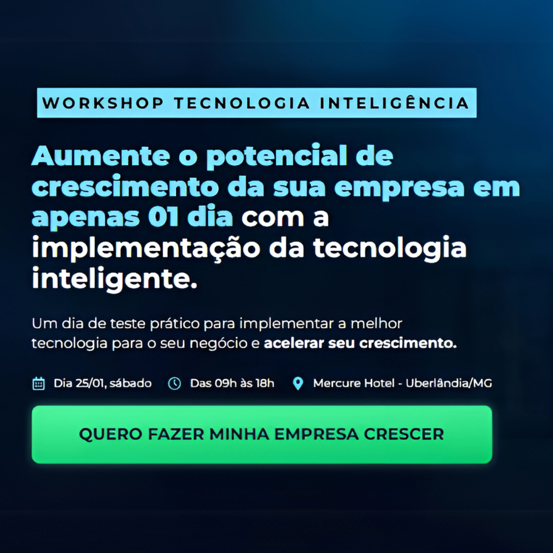 Workshop Tecnologia Inteligente com Helton Valentini no Mercure Uberlândia