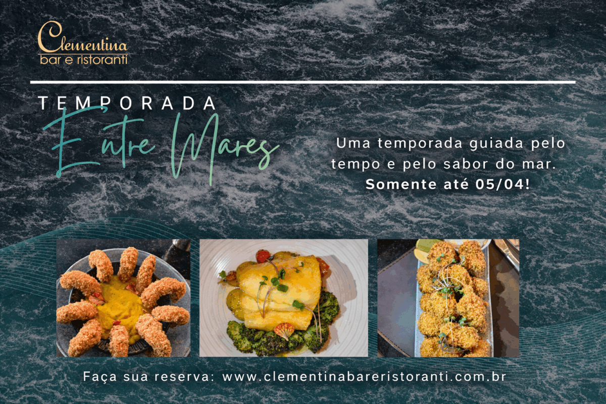 Temporada Entre Mares do Clementina Bar e Ristoranti traz menu especial de Quaresma em Uberlândia