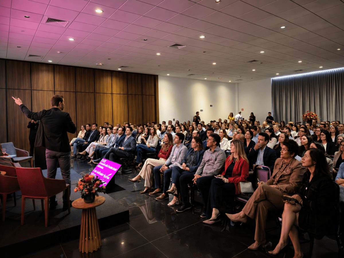 Lideranças empresariais reunidas durante o C-Level Summit Uberlândia 2026 no Espaço Clementina